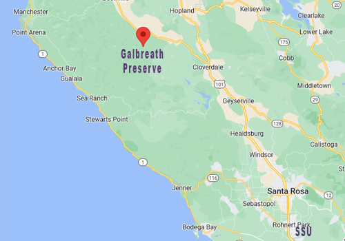 Map showing location of Galbreath Preserve