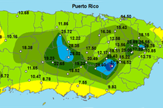 Rainfall Pattern in Puerto Rico
