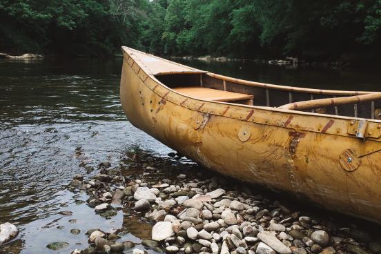 wood canoe