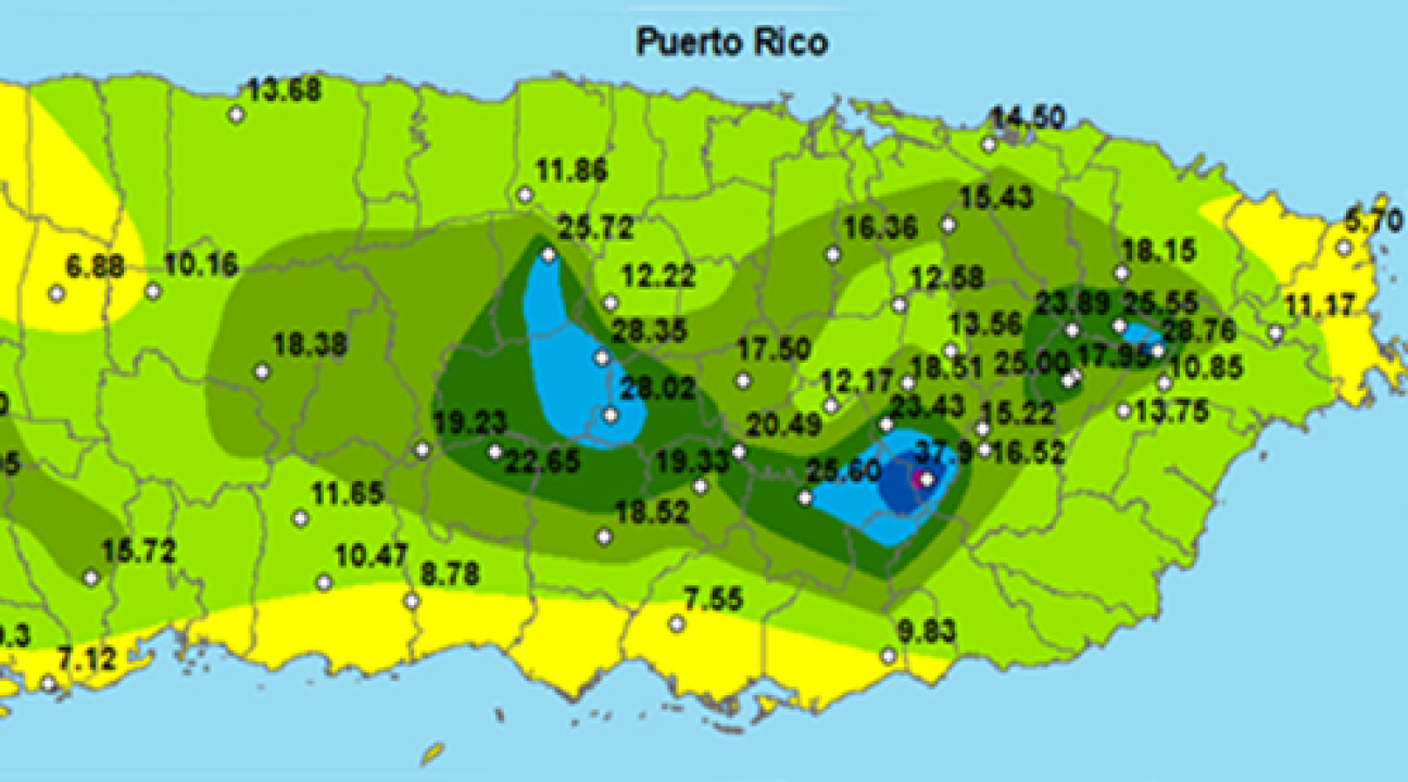 Rainfall Pattern in Puerto Rico