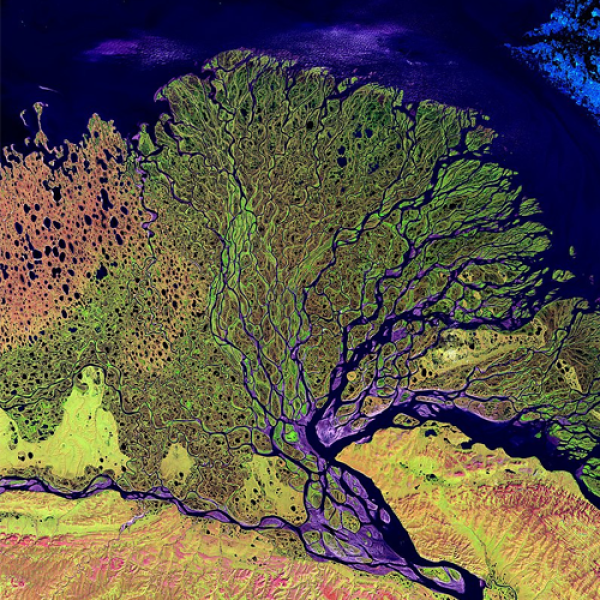 Satellite image of Lena River Delta