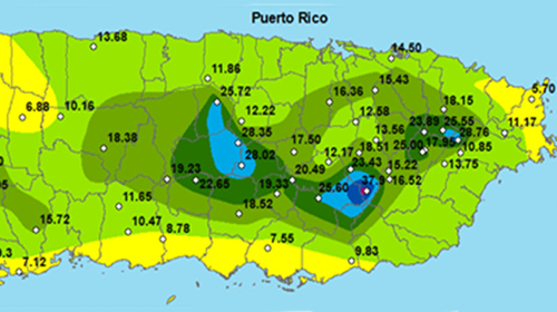 Rainfall Pattern in Puerto Rico