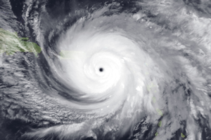 Satellite view of hurricane Maria