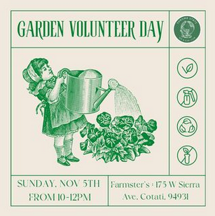 Annoucement about garden volunteer day