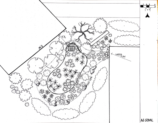 Drawing of Bioswale Design
