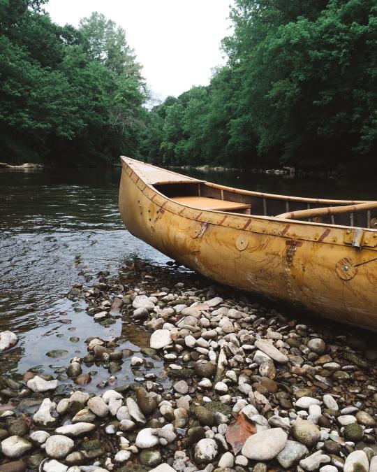 wood canoe